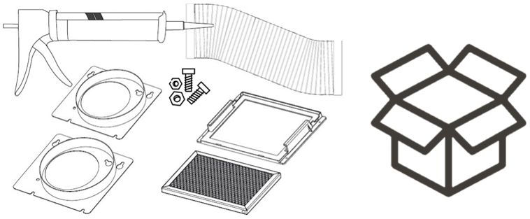 Inbouwkit Nr. 5 Ventilatie Compact & Install-Line (1x)